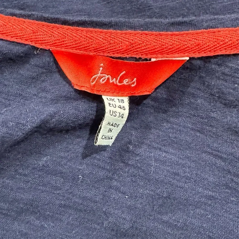 Joules Annika Scoop Neck Jersey Tank Top Blue Women’s 14